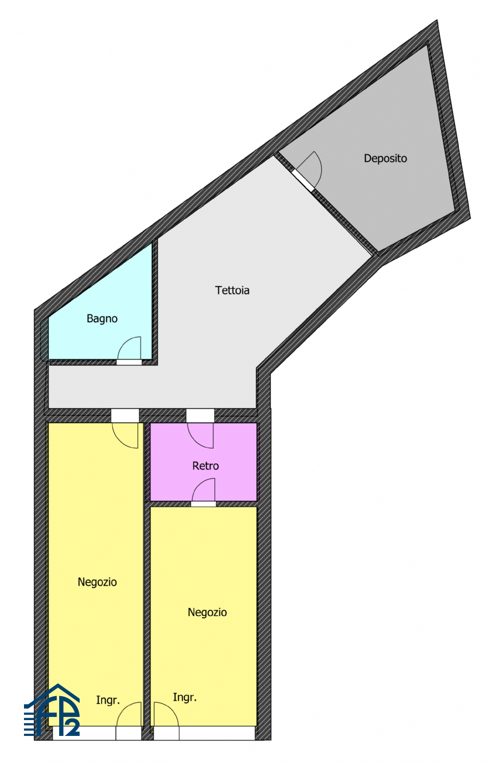 Negozio con due vetrine