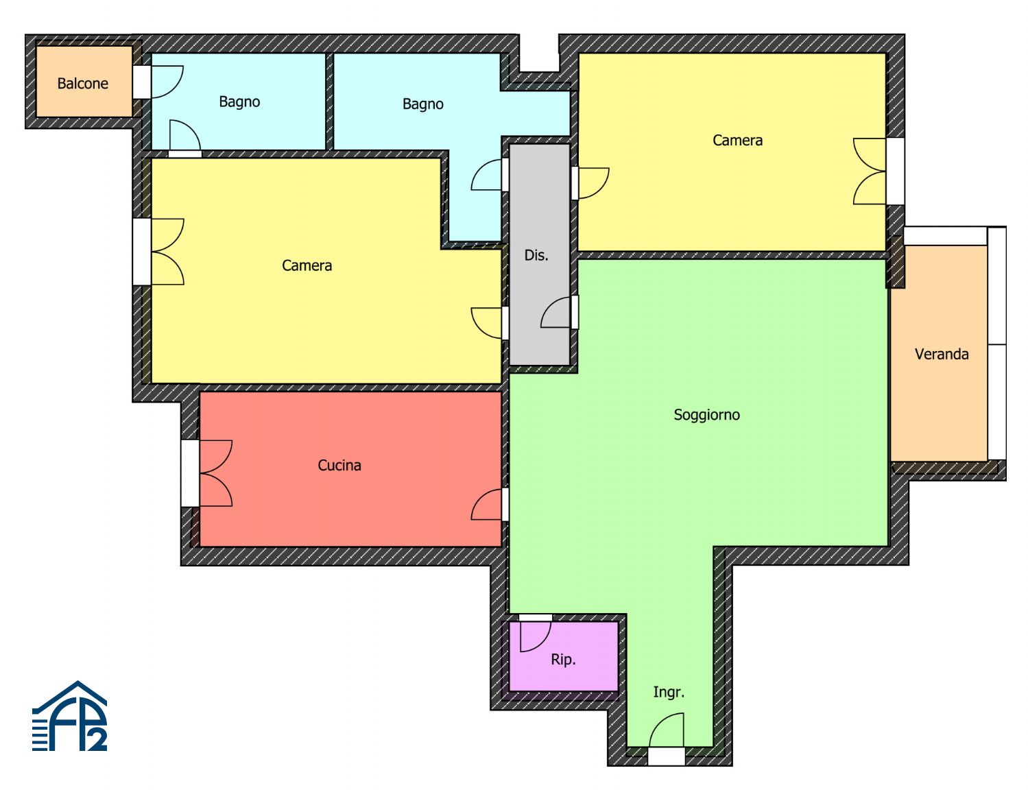 Trilocale in stabile signorile