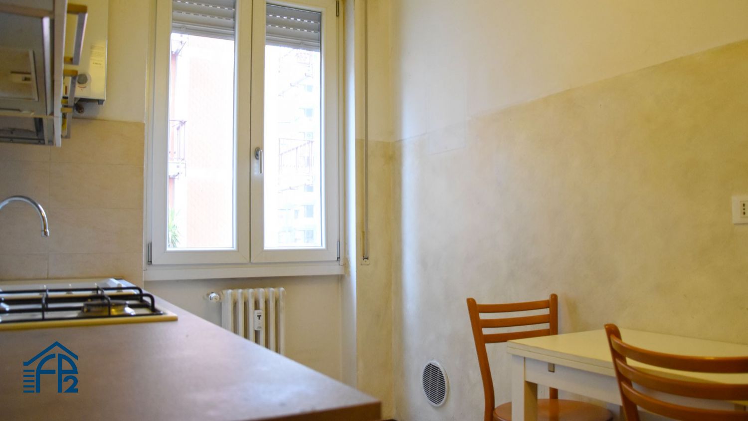 Trilocale con cucina abitabile