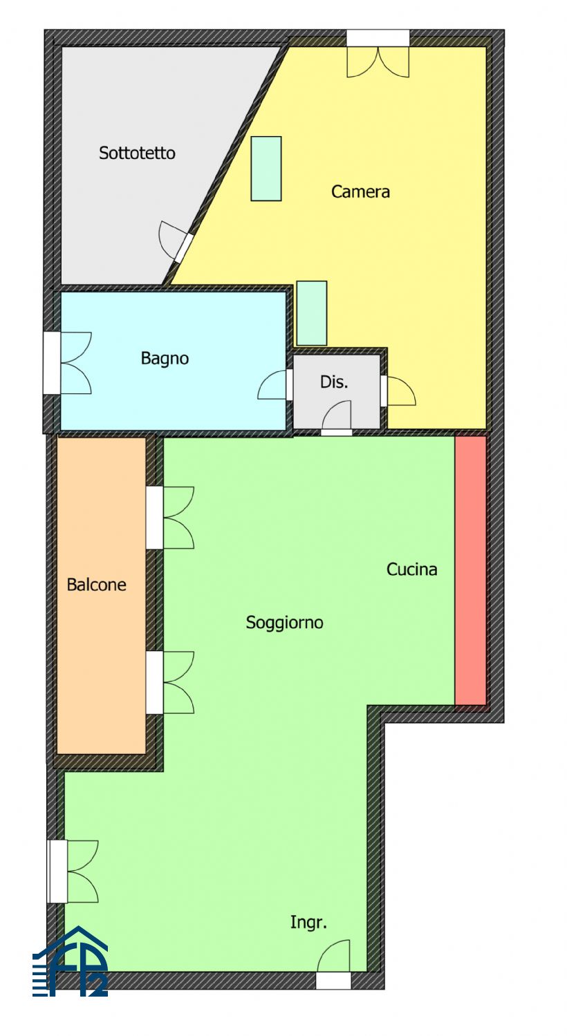 Bilocale Mansardato di Recente Costruzione
