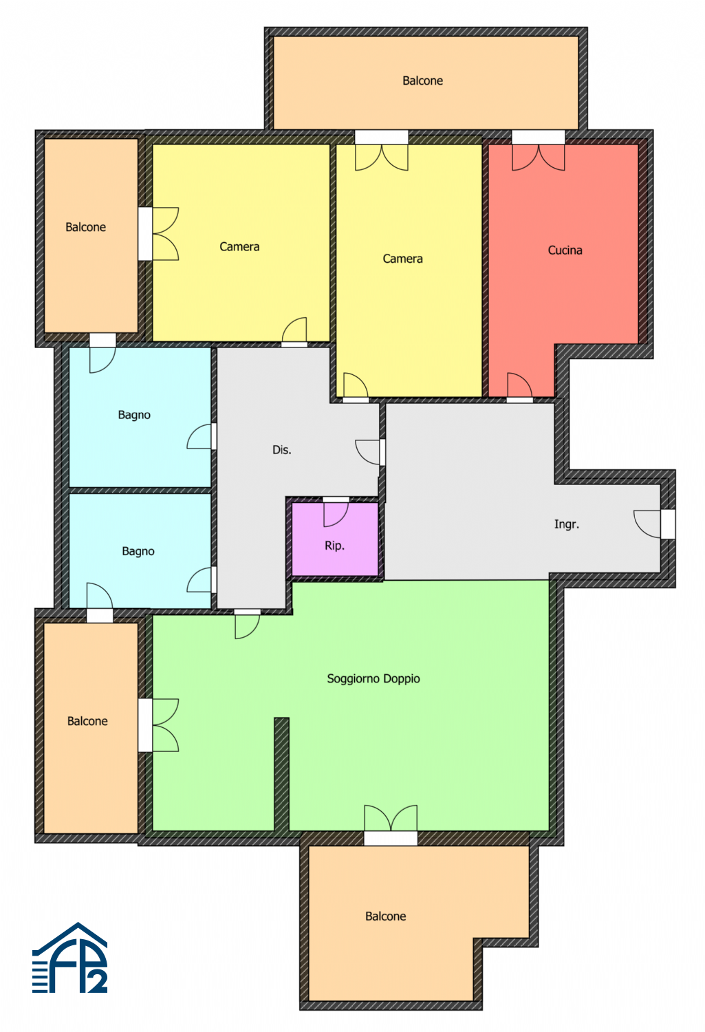 Tre/Quattro Locali con Doppi Servizi