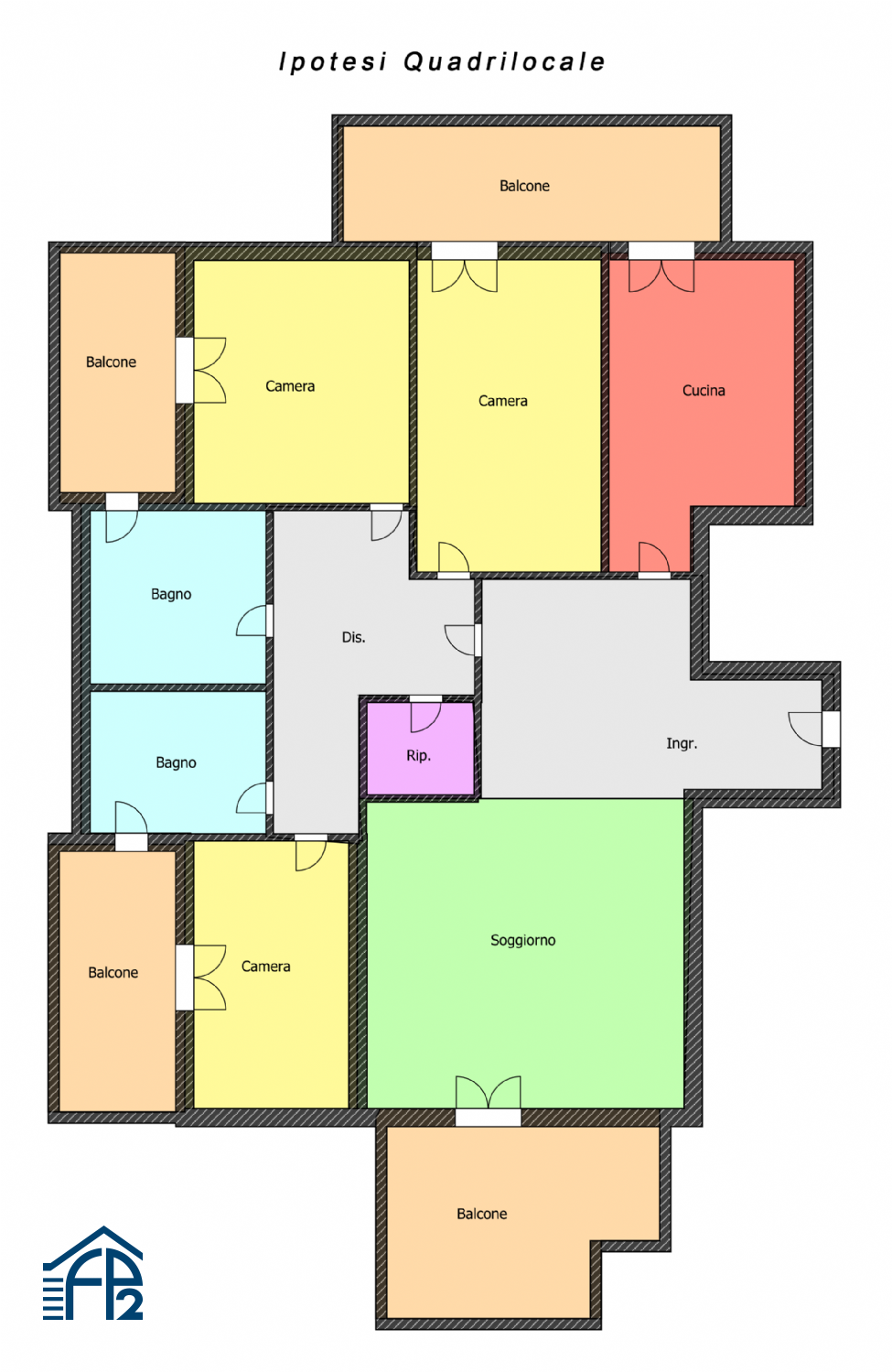 Tre/Quattro Locali con Doppi Servizi