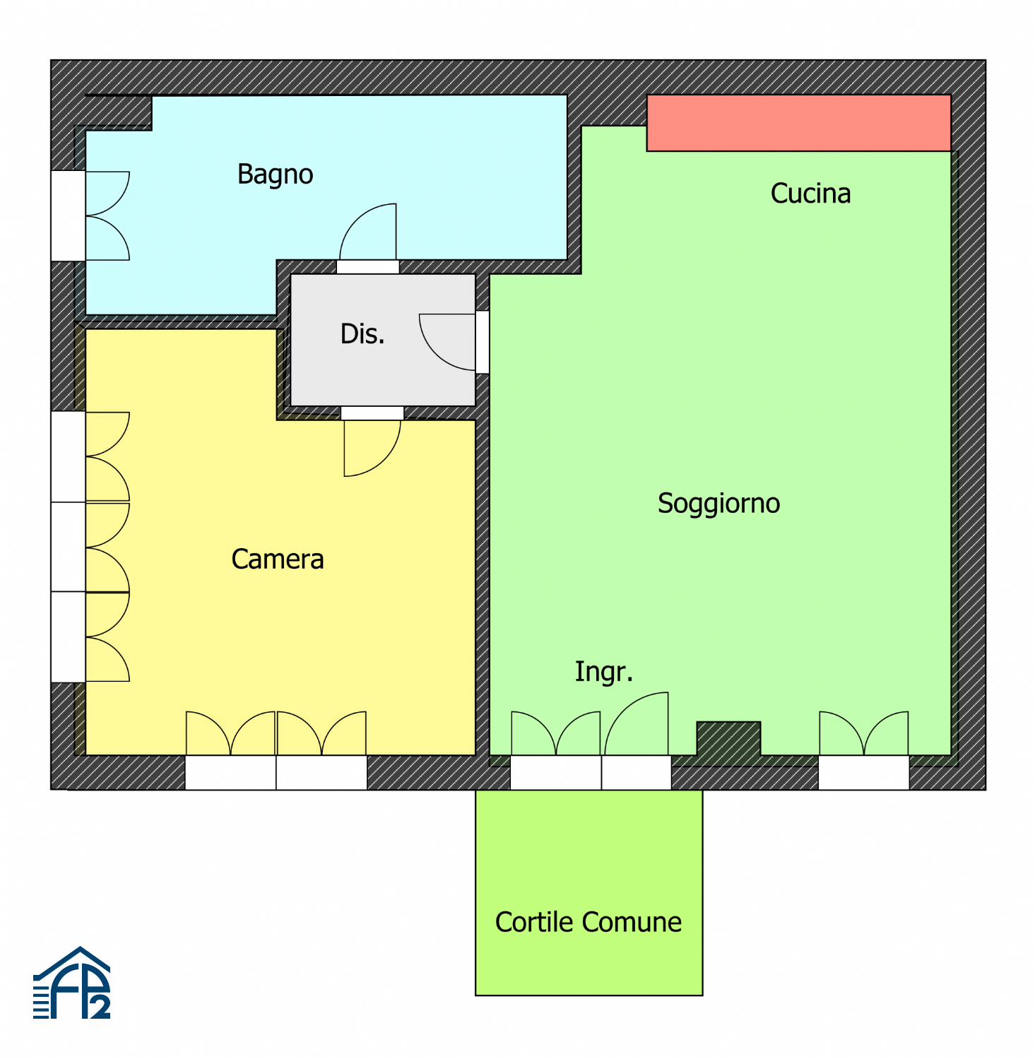 Bilocale con Ingresso Indipendente
