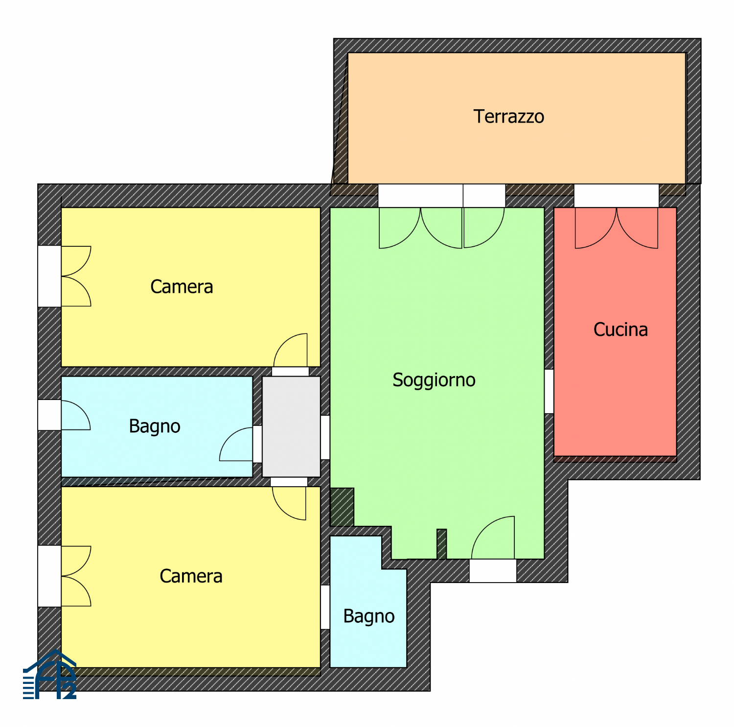 Trilocale con Terrazzo di Recente Costruzione
